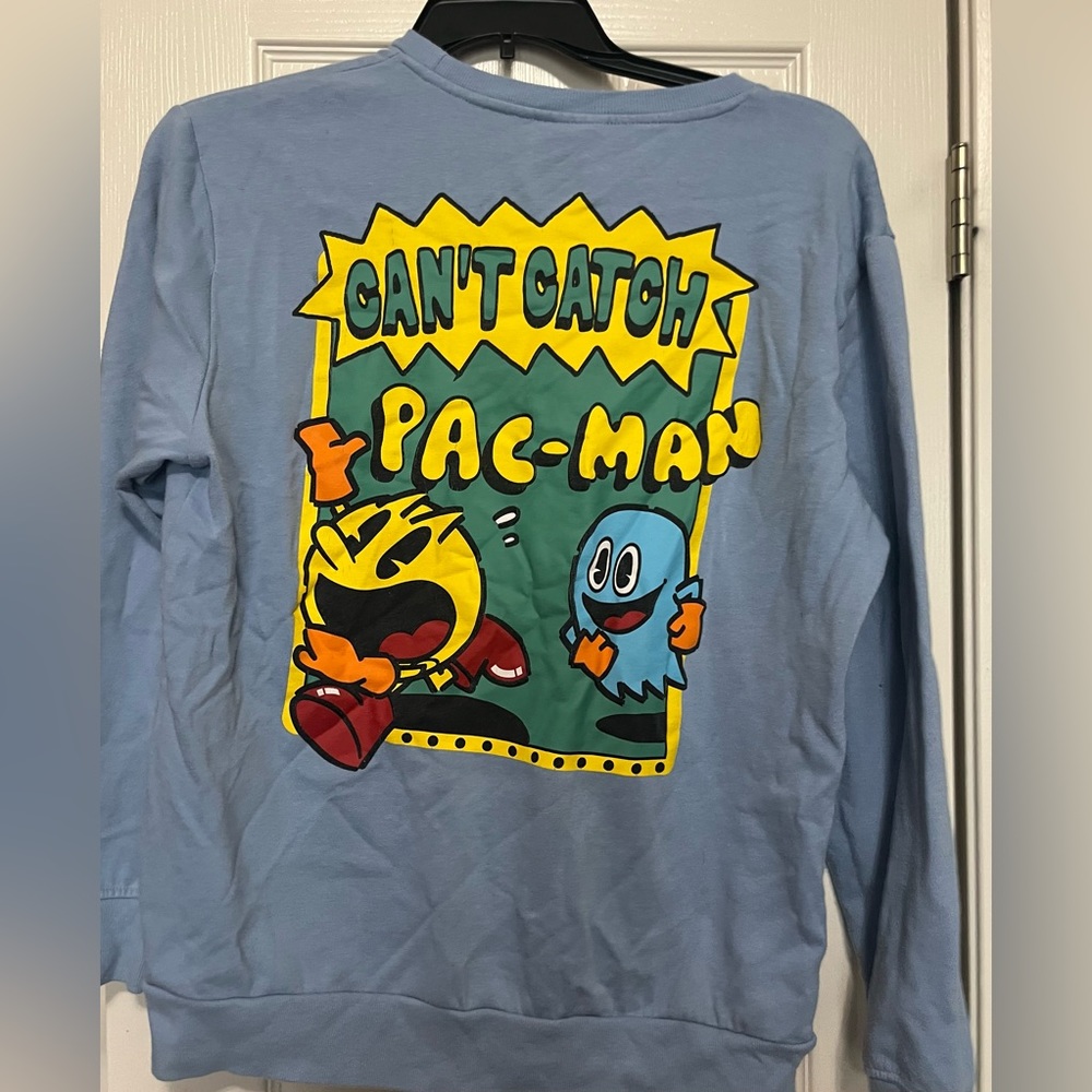 Pac-Man brand blue shirt size L